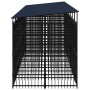 Outdoor dog kennel with a steel roof, 14.75 m² by , Dog kennels and fences - Ref: Foro24-3097953, Price: 3,00 €, Discount: %