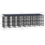 Outdoor dog kennel with a steel roof, 14.75 m² by , Dog kennels and fences - Ref: Foro24-3097953, Price: 3,00 €, Discount: %