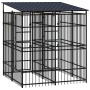 Outdoor dog kennel with a steel roof, 3.69 m² by , Dog kennels and fences - Ref: Foro24-3097947, Price: 907,02 €, Discount: %