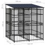 Outdoor dog kennel with a steel roof, 3.69 m² by , Dog kennels and fences - Ref: Foro24-3097947, Price: 907,02 €, Discount: %