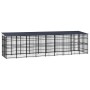 Outdoor dog kennel with a steel roof, 16.59 m² by , Dog kennels and fences - Ref: Foro24-3097972, Price: 2,00 €, Discount: %