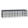 Outdoor dog kennel with a steel roof, 16.59 m² by , Dog kennels and fences - Ref: Foro24-3097972, Price: 2,00 €, Discount: %