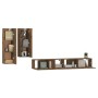 Set de muebles de TV 4 pzas madera contrachapada roble ahumado de , Muebles TV - Ref: Foro24-3114635, Precio: 178,20 €, Descu...