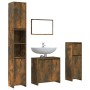 Set de muebles baño 4 pzas madera contrachapada roble ahumado de , Muebles de baño - Ref: Foro24-3143928, Precio: 183,04 €, D...