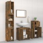 Set de muebles baño 4 pzas madera contrachapada roble ahumado de , Muebles de baño - Ref: Foro24-3143928, Precio: 183,04 €, D...