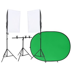 Photography studio kit with lighting and backdrop by , Flashes and studio lighting - Ref: Foro24-3144001, Price: 141,28 €, Di...