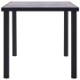 Black MDF and concrete grey dining table 160x80x75 cm by , Kitchen and dining tables - Ref: Foro24-281859, Price: 180,06 €, D...