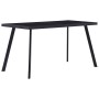 Mesa de comedor de vidrio templado negro 140x70x75 cm de , Mesas de cocina y de comedor - Ref: Foro24-281873, Precio: 152,74 ...