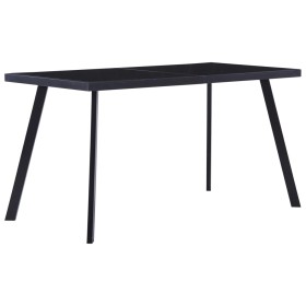 Black tempered glass dining table 140x70x75 cm by , Kitchen and dining tables - Ref: Foro24-281873, Price: 152,91 €, Discount: %