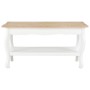 Solid pine wood coffee table in white and brown, 87.5x42x44 cm by , Coffee table - Ref: Foro24-280023, Price: 138,29 €, Disco...