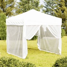 Carpa para fiestas plegable con paredes laterales blanca 2x2 m de , Carpas y cenadores - Ref: Foro24-93510, Precio: 101,30 €,...