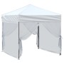 Carpa para fiestas plegable con paredes laterales blanca 2x2 m de , Carpas y cenadores - Ref: Foro24-93510, Precio: 105,72 €,...