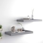 Floating wall shelves 2 units MDF gray 50x23x3.8 cm by vidaXL, Shelves and shelves - Ref: Foro24-323851, Price: 26,35 €, Disc...