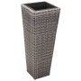 Set of 3 pieces of synthetic gray rattan flowerbeds by , Pots and planters - Ref: Foro24-45424, Price: 79,93 €, Discount: %