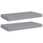 Floating wall shelves 2 units MDF gray 50x23x3.8 cm by vidaXL, Shelves and shelves - Ref: Foro24-323851, Price: 26,35 €, Disc...