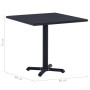 Black garden table 80x80x75 cm by , Garden tables - Ref: Foro24-49470, Price: 151,13 €, Discount: %