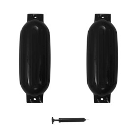 Boat bumpers 2 units black PVC 69x21.5 cm by , Docking and anchoring - Ref: Foro24-92383, Price: 64,20 €, Discount: %