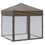 Carpa para fiestas plegable con paredes gris taupé 2x2 m de , Carpas y cenadores - Ref: Foro24-93512, Precio: 117,99 €, Descu...