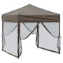 Carpa para fiestas plegable con paredes gris taupé 2x2 m de , Carpas y cenadores - Ref: Foro24-93512, Precio: 117,99 €, Descu...