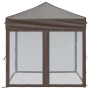 Carpa para fiestas plegable con paredes gris taupé 2x2 m de , Carpas y cenadores - Ref: Foro24-93512, Precio: 117,99 €, Descu...