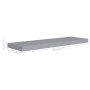 Floating wall shelves 2 pcs MDF gray 80x23.5x3.8 cm by vidaXL, Shelves and shelves - Ref: Foro24-323857, Price: 33,76 €, Disc...