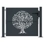 Garden gate in anthracite grey steel with tree design, 105x105 cm. by , garden gates - Ref: Foro24-153155, Price: 209,86 €, D...