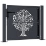 Garden gate in anthracite grey steel with tree design, 105x105 cm. by , garden gates - Ref: Foro24-153155, Price: 209,86 €, D...