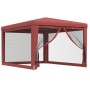 Carpa para fiestas con 4 paredes de malla HDPE rojo 3x4 m de , Carpas y cenadores - Ref: Foro24-319235, Precio: 97,22 €, Desc...