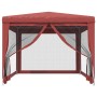 Carpa para fiestas con 4 paredes de malla HDPE rojo 3x4 m de , Carpas y cenadores - Ref: Foro24-319235, Precio: 97,22 €, Desc...