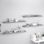 Floating wall shelves 4 gray MDF 120x23.5x3.8 cm by vidaXL, Shelves and shelves - Ref: Foro24-323864, Price: 72,48 €, Discoun...