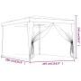 Carpa para fiestas con 4 paredes de malla HDPE rojo 3x4 m de , Carpas y cenadores - Ref: Foro24-319235, Precio: 97,22 €, Desc...