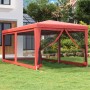 Partyzelt mit 6 Wänden aus rotem HDPE-Netzstoff, 3x6 m. von , Zelte und Pavillons - Ref: Foro24-319240, Preis: 129,99 €, Raba...