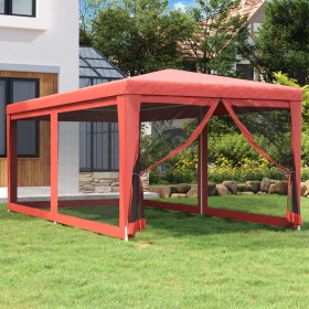 Carpa para fiestas con 6 paredes de malla HDPE rojo 3x6 m de , Carpas y cenadores - Ref: Foro24-319240, Precio: 129,99 €, Des...