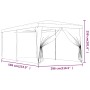 Partyzelt mit 6 Wänden aus rotem HDPE-Netzstoff, 3x6 m. von , Zelte und Pavillons - Ref: Foro24-319240, Preis: 129,99 €, Raba...