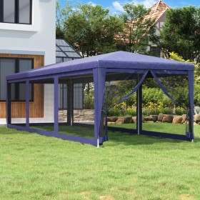 Carpa para fiestas con 8 paredes de malla HDPE azul 3x9 m de , Carpas y cenadores - Ref: Foro24-319242, Precio: 135,65 €, Des...