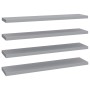 Floating wall shelves 4 gray MDF 120x23.5x3.8 cm by vidaXL, Shelves and shelves - Ref: Foro24-323864, Price: 72,48 €, Discoun...