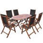 9-piece garden dining set with solid acacia wood and cushions. by , Garden sets - Ref: Foro24-42649, Price: 885,05 €, Discoun...