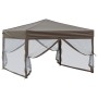 Folding party tent with taupe gray walls 3x3 m by , Tents and gazebos - Ref: Foro24-93533, Price: 120,99 €, Discount: %