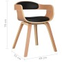 Dining chairs 6 pcs curved wood and black synthetic leather by , dining chairs - Ref: Foro24-3092391, Price: 644,99 €, Discou...