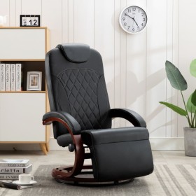 Reclining TV armchair in black synthetic leather by , Armchairs - Ref: Foro24-248713, Price: 327,99 €, Discount: %