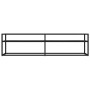 TV stand made of tempered glass in black marble color, measuring 160x40x40.5 cm. by , TV Furniture - Ref: Foro24-331721, Pric...