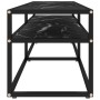 TV stand made of tempered glass in black marble color, measuring 160x40x40.5 cm. by , TV Furniture - Ref: Foro24-331721, Pric...