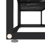 TV stand made of tempered glass in black marble color, measuring 160x40x40.5 cm. by , TV Furniture - Ref: Foro24-331721, Pric...