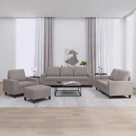 4-piece gray taupe fabric sofa set by , Sofas - Ref: Foro24-3201881, Price: 808,73 €, Discount: %