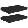 Floating wall shelves 2 pcs MDF black 40x23x3.8 cm by vidaXL, Shelves and shelves - Ref: Foro24-323827, Price: 24,83 €, Disco...