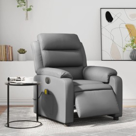 Sillón de masaje reclinable eléctrico cuero sintético gris de , Sillones - Ref: Foro24-3205038, Precio: 282,99 €, Descuento: %