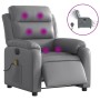 Elektrischer verstellbarer Massagestuhl aus grauem Kunstleder. von , Sessel - Ref: Foro24-3205038, Preis: 279,15 €, Rabatt: %