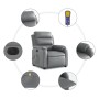 Sillón de masaje reclinable eléctrico cuero sintético gris de , Sillones - Ref: Foro24-3205038, Precio: 285,46 €, Descuento: %