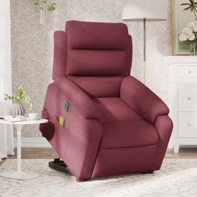 Electric reclining lift massage chair in burgundy fabric by , Armchairs - Ref: Foro24-3205019, Price: 343,17 €, Discount: %