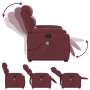 Electric reclining lift massage chair in burgundy fabric by , Armchairs - Ref: Foro24-3205019, Price: 334,34 €, Discount: %